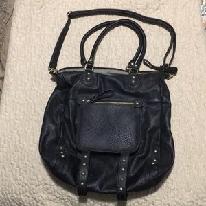 Black Leather Steve Madden Bag